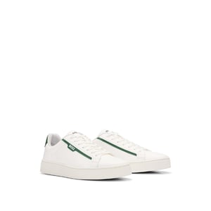 Boss Heren Rhys Suede Tennistrainers (Wit)