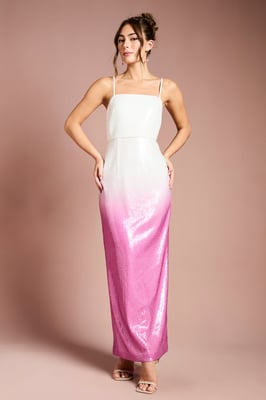 Ombre Sequin Midaxi Dress
