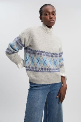 Premium Alpaca Wool Blend Fairisle Knitted Jumper