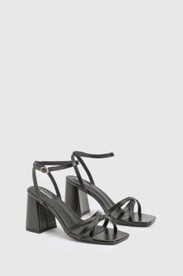 Strappy Low Block Heels