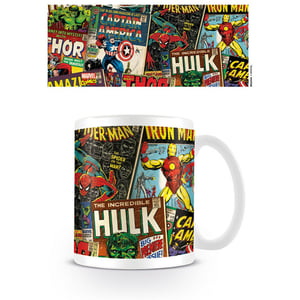 Marvel Retro Comic Cover Mug (Flerfärgad)