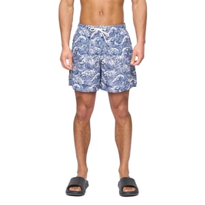 Henleys Mens Wave Polyester Regular Summer Swim Shorts (Navy)