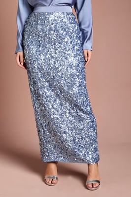 Sequin Column Maxi Skirt