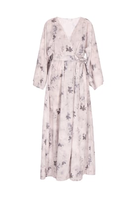usha kimono jurk Dames Grijs Veelkleurig