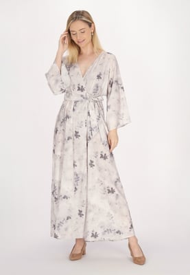 usha kimono jurk Dames Grijs Veelkleurig