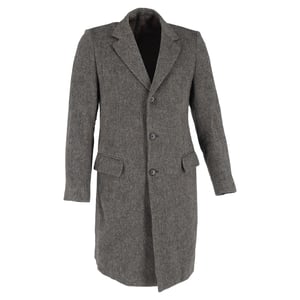 Jil Sander Long Coat in Grey Wool