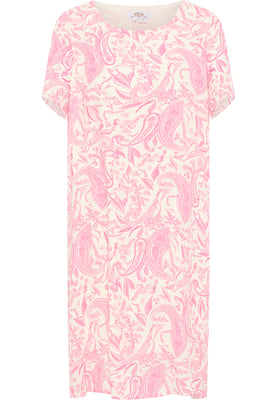 usha Jurk met korte mouwen Dames roze wol wit