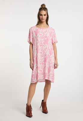 usha Jurk met korte mouwen Dames roze wol wit