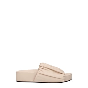 Platform Ruched Leather Sandals