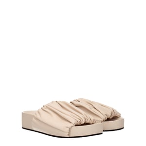 Platform Ruched Leather Sandals