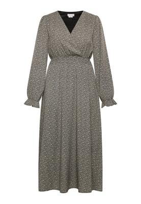 usha Maxi-jurk met all-over print nowles Dames zwart/beige