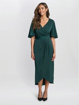 Misha V Neck Midi Dress