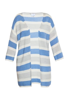 usha Vest Dames Grijs wit blauw