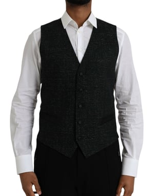Zwart Glitter Vest Formele Stijl