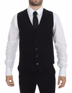 Zwart Gebreid Vest