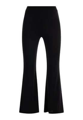 Faina Jerseybroek met glanzend garen Dames zwart