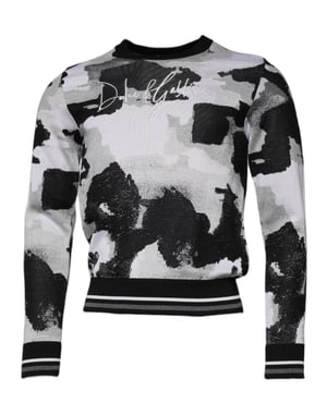 Abstracte Print Gebreide Pullover Trui