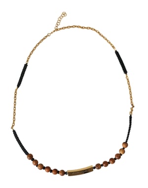 Houten Gouden Ketting Necklace Smy10178