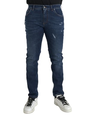 Slim Fit Slitna Jeans