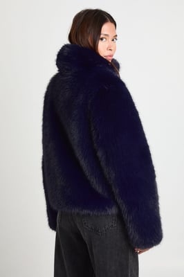 Vintage Look Faux Fur Jacket