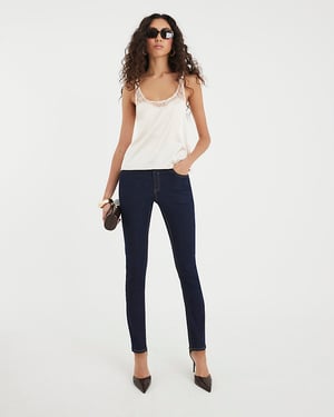 River Island Womens Skinny Jeans Blue Denim Mid Rise