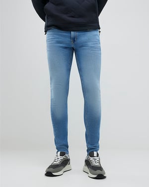 River Island Mens Jeans Blue Spray On