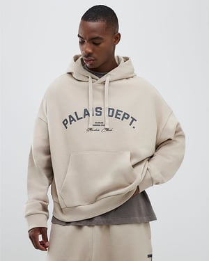 River Island Mens Hoodie Beige Oversized Fit Palais Dept