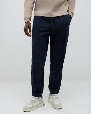 River Island Mens Joggers Navy Pull On Straight Leg