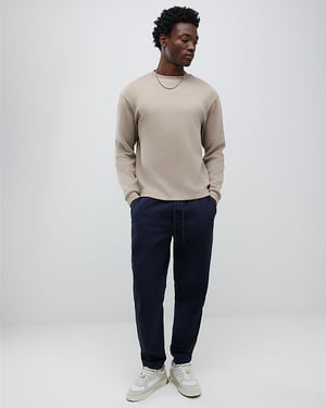 River Island Mens Joggers Navy Pull On Straight Leg