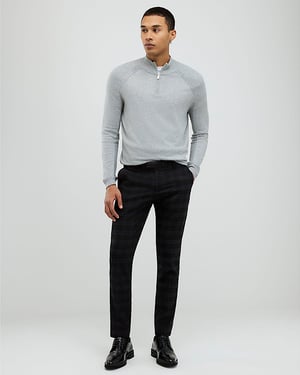 River Island Mens Trousers Black Skinny Fit Check