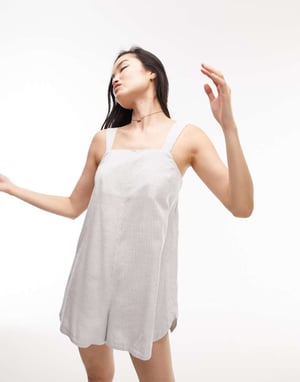 Topshops linneband romper i randigt