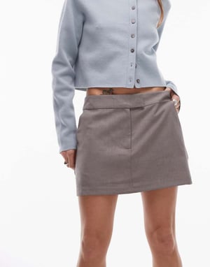 Topshop skräddarsydd minikjol i mink