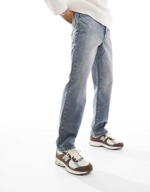 ONLY & SONS Edge rak benjeans i gråtvätt