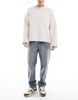 ONLY & SONS Edge rak benjeans i gråtvätt