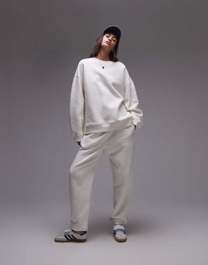 Topshop co ord cuffs jogger i ecru