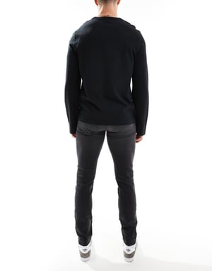 ONLY & SONS skinny fit jeans i tvättad svart