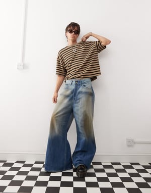 Cheap Monday Rad supervid jeans i gråblå tvätt