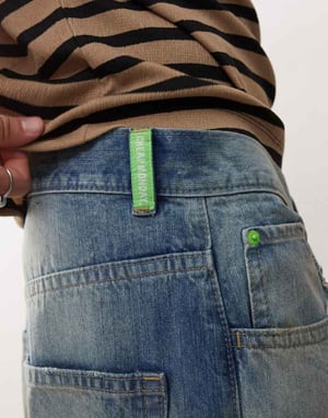 Cheap Monday Rad supervid jeans i gråblå tvätt