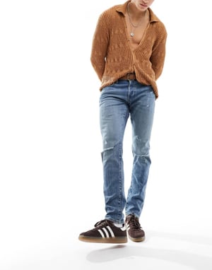 G-Star 3301 slim jeans i blekt blå