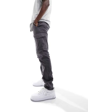 Jack & Jones intelligence cargo slim fit i grå