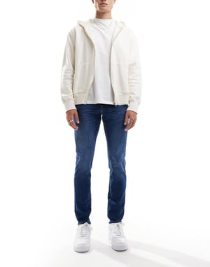 ONLY & SONS Loom slim fit jeans i tvättad indigo