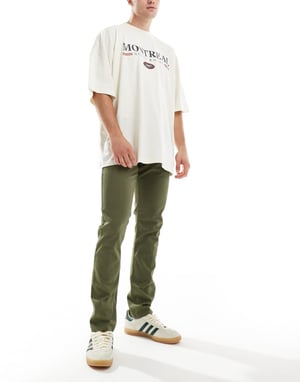 Jack & Jones 5-fickorsbyxa i khaki