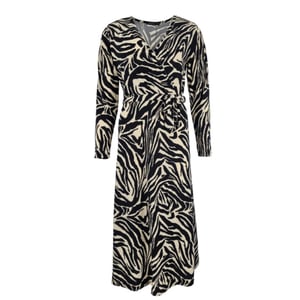 FOS Amsterdam Fos jurk joya zebra zwart