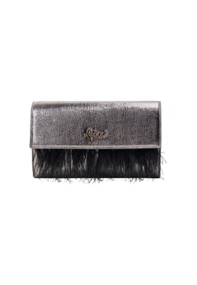 Faina Clutch/avondtasje Dames Grijs metallic