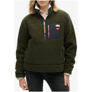 Sherpa Pullovers Halvdragkedja Ficka
