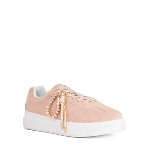 Dune Ladies Elenas - Charm Detail Suede Lace-Up Trainers