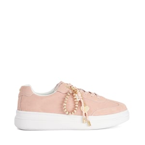 Dune Ladies Elenas - Charm Detail Suede Lace-Up Trainers