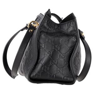 Gucci Small Guccissima Padlock Tote Bag in Black Leather