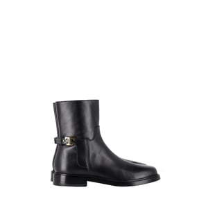 Tod's T tijdloze enkellaarsjes van zwart kalfsleer