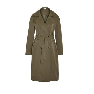 Noisy May Womens Trench Long Coat Classic Lapel Belted Jacket